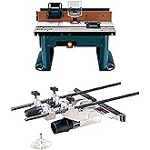 Bosch Benchtop Router Table with Deluxe Router Edge Guide With Dust Extraction Hood &amp; Vacuum Hose Adapter