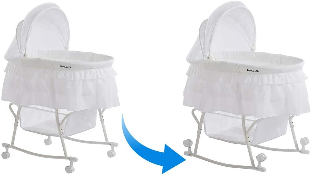 dream on me lacy portable 2 in 1 bassinet and cradle