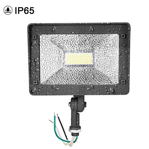 Cinoton LED Floodlight With Knuckle, 50W (250W Equivalent), 5500 Lumen, 5000K (Crystal White Glow), Waterproof, IP65, 100-277v, Instant On (1 PACK, NOT Photocell)