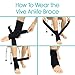 Vive Sprained Ankle Brace for Women, Men - Right or Left Compression Foot Immobilizer Support - Basketball, Volleyball Neoprene Stabilizer Wrap Protector - Tendonitis, Heel Spur, Running Feet Sprain