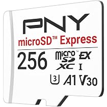 Cartão de memória flash PNY microSD Express 256GB UHS-I U3 V30 A1