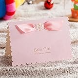 WISHMADE 20 Count Invitations Cards Kits Pink Printable for Girls Birthday Baby Shower with Envelopes