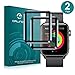 Dalinch Compatible with iWatch 42mm Screen Protector Series1 Series 2 Series 3 (2Pack) Carbon Fiber Frame Edge Tempered Glass Screen Protector for iWatch 42mm Hermès/Nike+ Edition