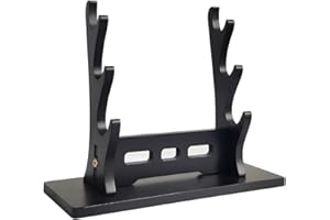 SEEMINESALE Katana Stand,3-Tier Samurai Sword Stand,Sword Holder,Cosplay Blade Rack,Lightsaber Display Stand,Sword Mountain Knife Base(3 Tier Black)