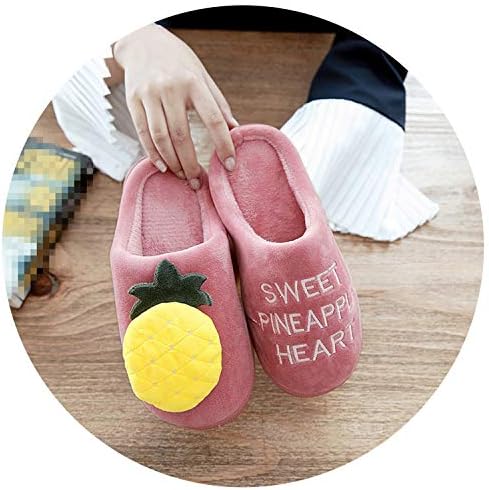 The fairy Fashion Sweet Cute Cartoon Fruit Letter Indoor Home Slippers Women Ladies Girl Flat Shoes Winter Fur Slipper Slides