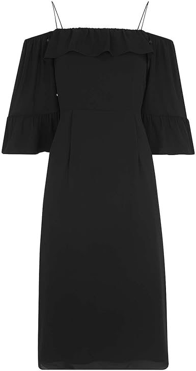 black cold shoulder dress uk