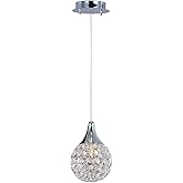 Maxim E24023-20PC Brilliant Collection One-Light Dimmable Adjustable Height Pendant - Polished Chrome Finish I Steel Frame I 