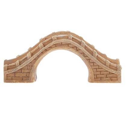 Micro Landscape Footbridge Craft Pedestrian Bridge Garden Decor 2 Colors - yellow