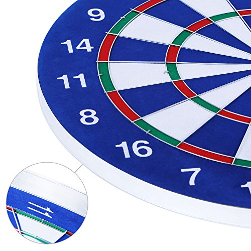 Vopa Dartboard 18 Inch Steel Soft Tip Dart Board Set with 6 Extra Darts