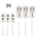 ZGEM 3Pack 3FT Nylon Braided Data Sync Charging Cable Cord For iPhone 7, 7 plus, 6, 5, iPad Air Mini Pro on iOS10 (Silver)