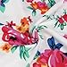 ANGLIN Women Striped Floral Long Sleeve Round Neck Shirt Top Blouse (XL)