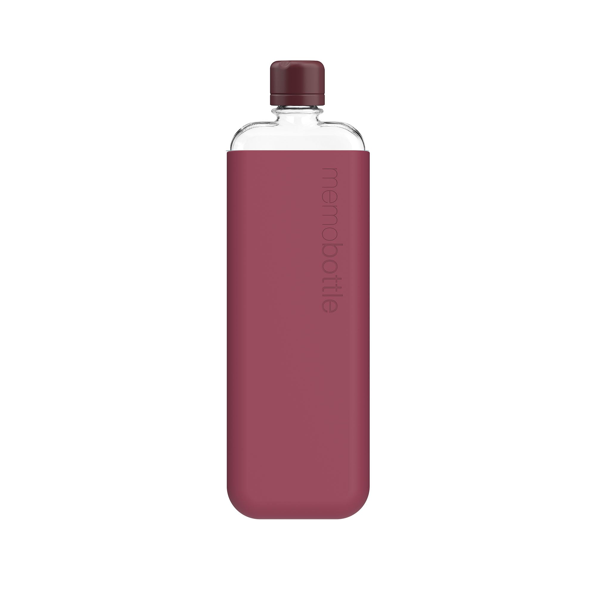 memobottle SLIM (Wild Plum) Bundle - 15oz (450ml) - Bottle, silicone sleeve & lid | Sleek, Slim & Flat Water Bottle for Bags & Laptops | BPA Free Tritan | Modern, Minimalist | Ideal for Daily Use