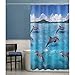 Maytex™ Splash Dolphin PEVA Vinyl Shower Curtain, Blue