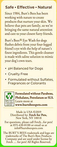 Burts Bees Eye Wash with Saline Solution for Dogs, 4 Ounces - 2 Pack