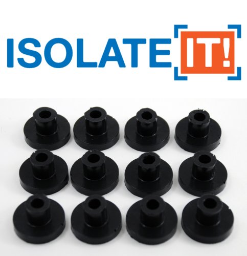 Isolate It!: Sorbothane Vibration Isolation Bushing 50 Duro (.25" ID - 1" OD - .6" Deep) - 12 Pack