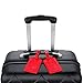 Travelambo Leather Luggage Bag Tags (red)