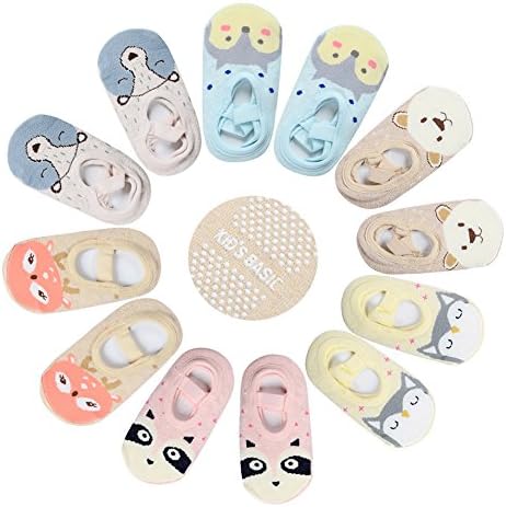 Pinksee 6 Pairs Toddler Girl Baby Socks For 1-3 Year Anti Skid Ballet Sock With Strap