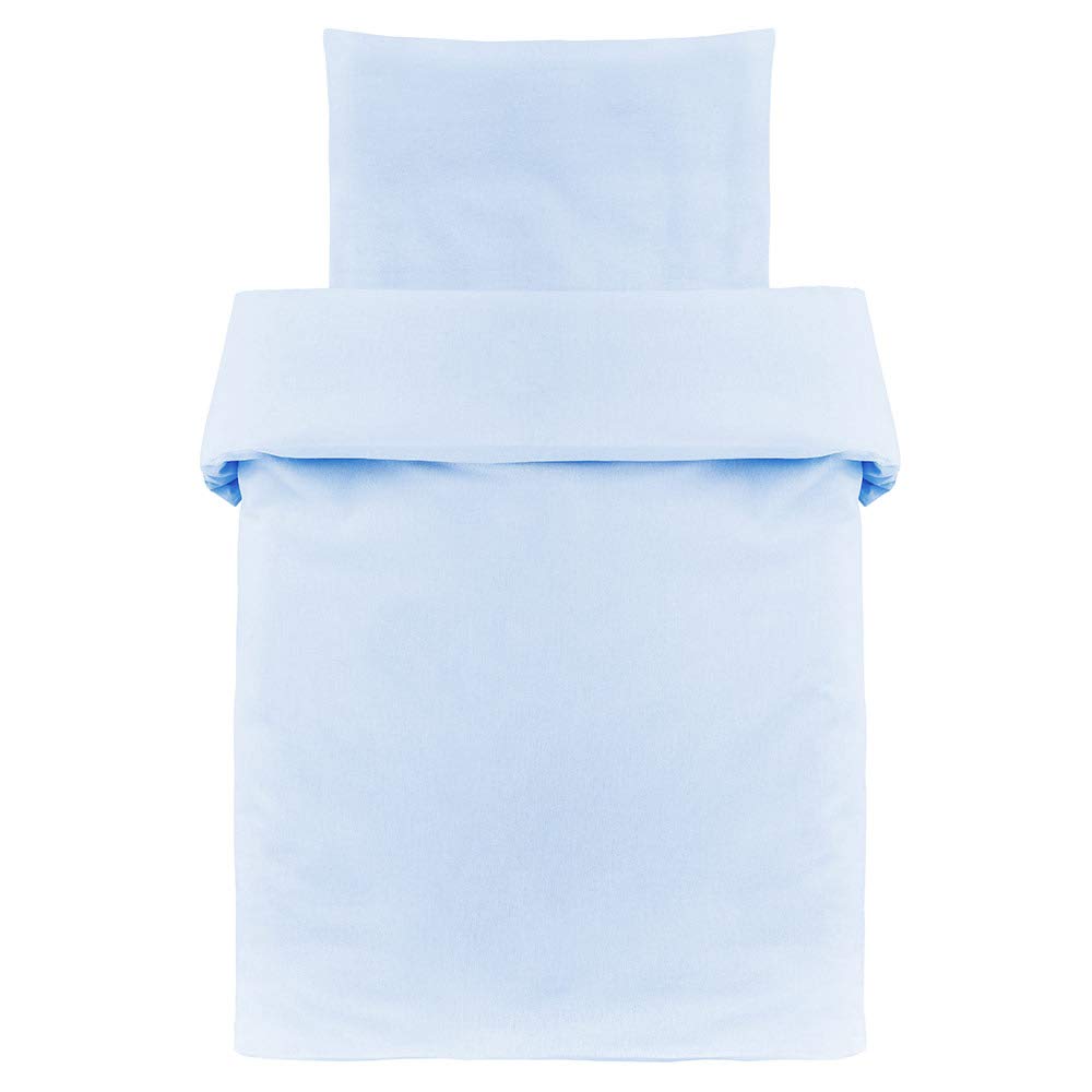 MAKIAN Baby Bedding Set - Duvet Cover 80x80 cm - Pillowcase 35x40 cm - 100% Cotton - Single Bed Duvet Set - Oeko-Tex Certified (Blue)