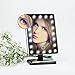 SOGOCOOL LED Lighted Makeup Mirror with Lights +Removal 10x Magnification Spot-Tabletop Cosmetic Shaving Mirror (Black)