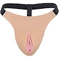 SQYROY Crossdressing Panties Men's Hiding Gaff Panty Silicone Realistic Camel Toes Control T-Type Thong, for Crossdressing
