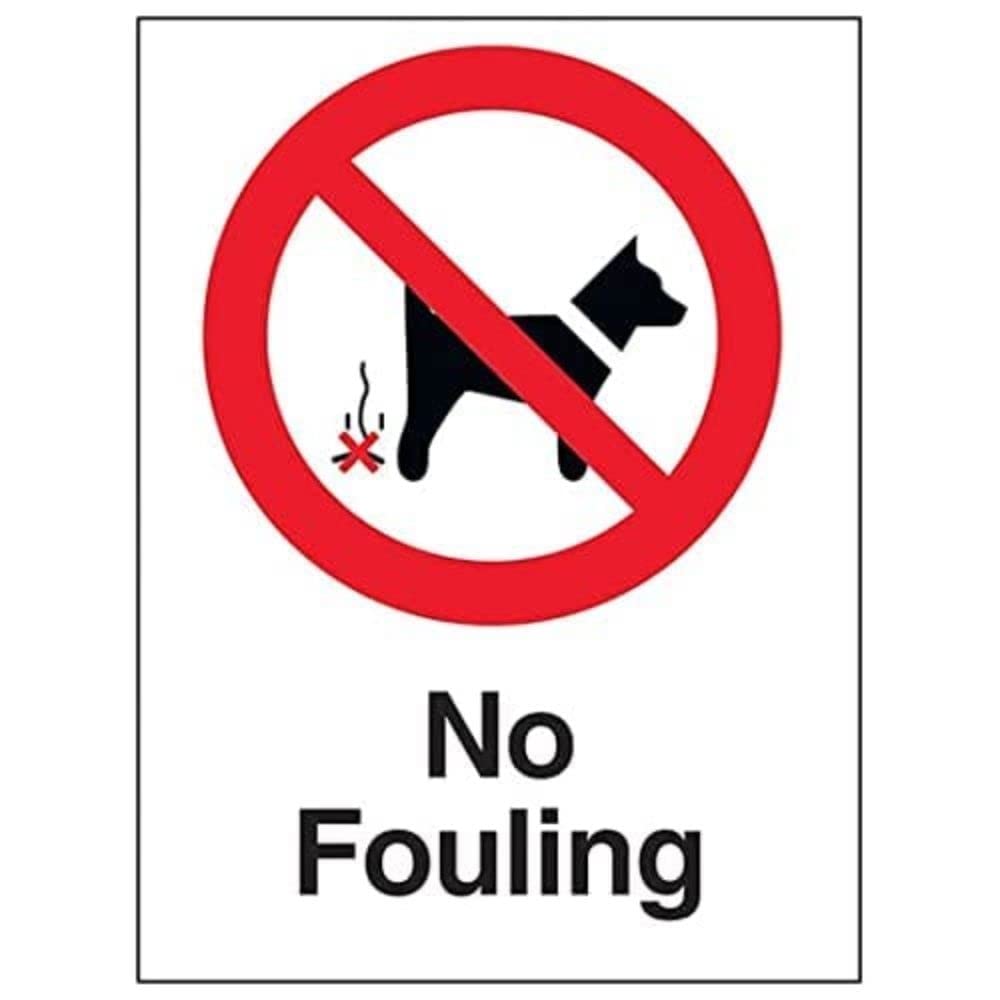 V Safety Eco Friendly Prohibition Dog - No Fouling - 200 X 300mm