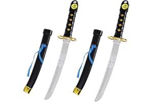 zonzxcv 2 Pcs Plastic Samurai Sword Katana Sword Prop Katana Cosplay 16.5" (Style A)