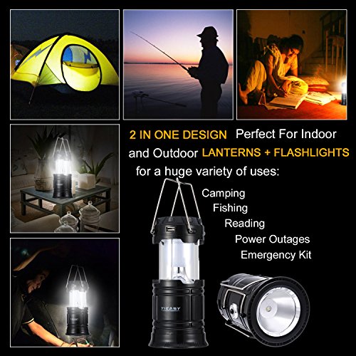 Solar Lanterns, Camping Lanterns Rechargeable, Collapsible Led Outdoor