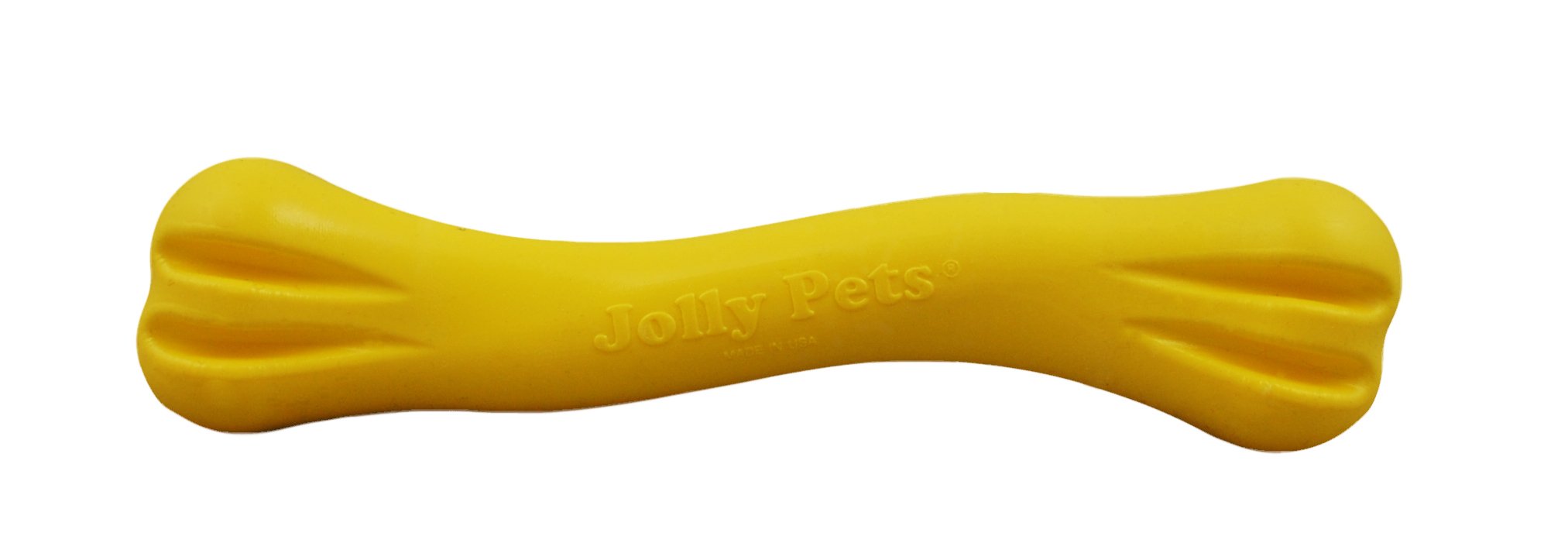 Jolly Pets Bone TPE Dog Toy, 16 cm, Yellow