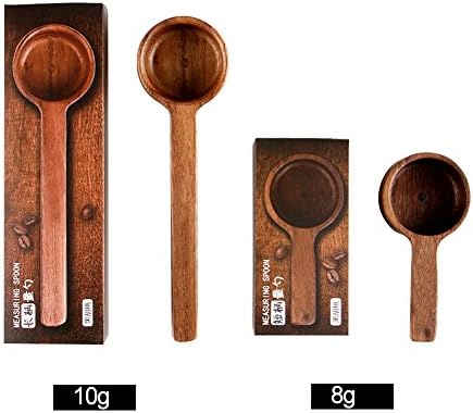 Coffee Scoop 8g 10g Table Spoon or Tea Coffee Spoon Scoop Wood Measuring Spoon Great for Measuring Coffee, Protein Powder, Spices and More, Set of 2