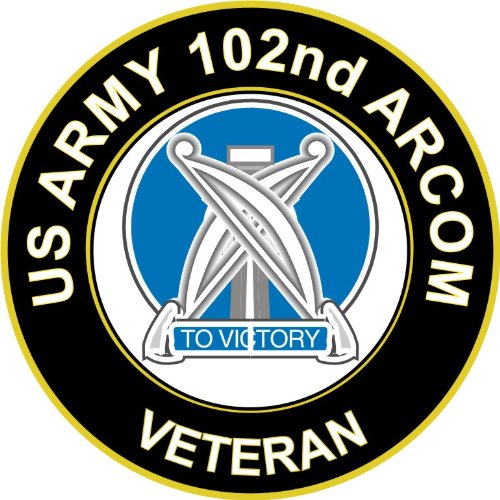 Amazon MilitaryBest US Army Veteran 102nd ARCOM Unit Crest Sticker 