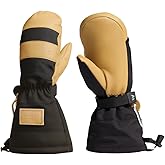 CHOPPER MILL Kids Mountain Mittens for Skiing, Snowboarding, Sledding, Insulated with Extra Long Cuff to Keep Hands Warm in Winter