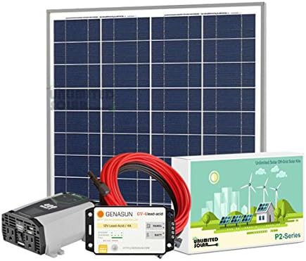 Unlimited Solar P4 Series 55 Watt 12 Volt MPPT Off-Grid Solar Panel Kit