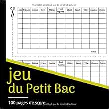 Jeu Du Petit Bac Jeu De Societe Jeu Du Baccalaureat Jeu Du Bac Le Petit Bac Le Baccalaureat Carnet Grilles De 100 Feuilles De Score Pour Jouer En Famille Ou Entre Amis French Edition Societe Jeux De 9798629600909 Amazon Com Books