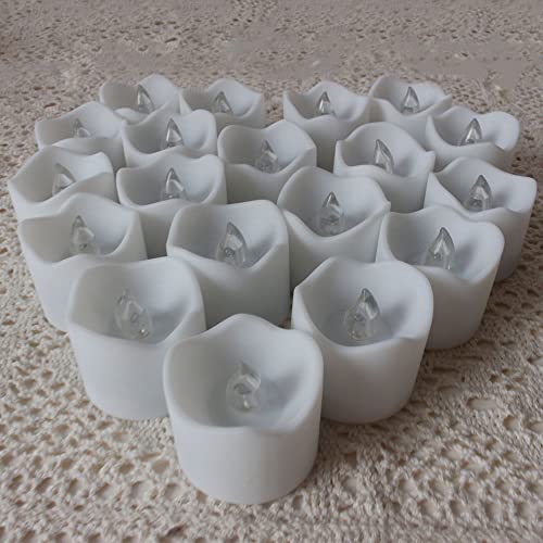 Topstone Electric Flickering Candles,Flameless Led Tealight with Remote Control ,Battery Operated Led Votive Candles with Timer, Cold White, for Wedding,Parties ,Christmas ,Pack of 12