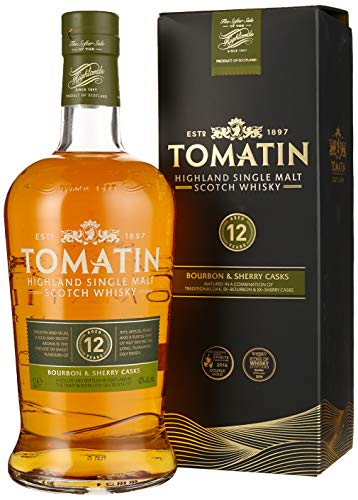 Tomatin 12 Years Old Bourbon & Sherry Casks 43% Vol. 1l in Geschenkbox
