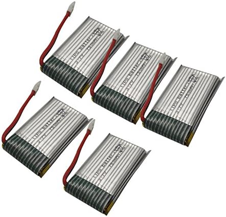 5Pcs 750mAh 20C battery for Syma X5 X5C X5A X5SW X5C-1 X5SC-1 &UDI U45 U42 U42W RC quadcopter, Overcharge protection and Faster Charging Speed