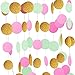 20 Pcs Gold Tissue Paper Flowers and Pink Pom Poms Lanterns for Baby Shower Birthday Decoration,Bridal Wedding Party Supplie