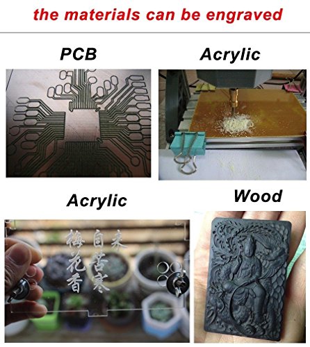 Upgrade Version CNC 2418 Router Kit GRBL Control 3 Axis Plastic Acrylic PCB PVC Wood Carving Milling Engraving Machine, XYZ Working Area 240x180x50mm (ER11 10PCS Router Bits CNC Router Machine)