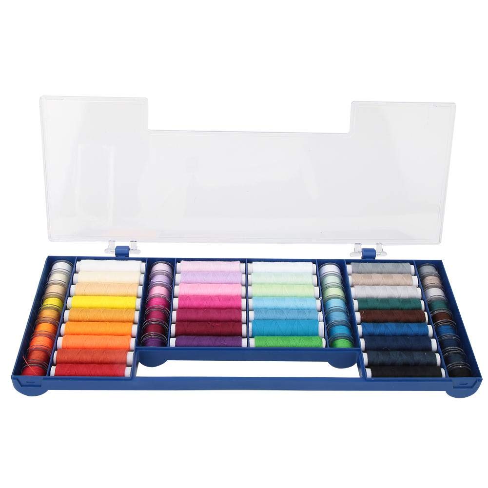 Pssopp 32 Color Sewing Kit DIY Sewing Supplies Embroidery Sewing Threads with Storage Box for DIY Craft Beginners Adult Kids Emergency Summer Campers Travel and Home