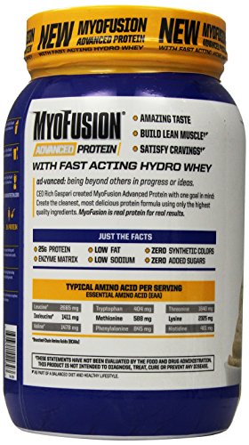 Gaspari Nutrition Myofusion Advanced Protein, Vanilla Ice Cream, 2 Pound