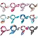 b.m.c BMC 12pc Women's Silky Scarf Square Mixed Pattern & Colors Fashion Accessory Set - Trendy Swirls Pack