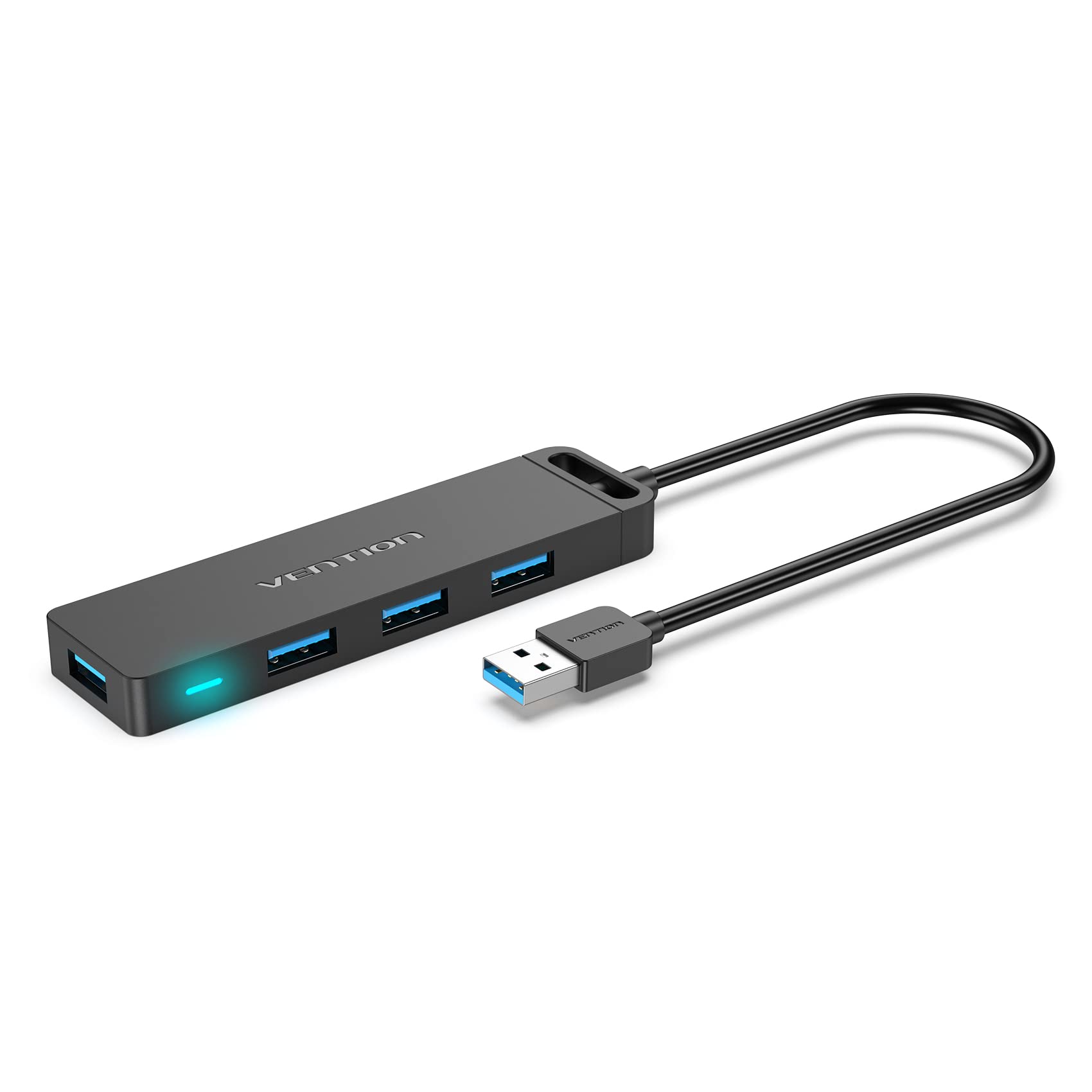 VENTION USB Hub 3.0, 4 Port Ultra Slim USB Splitter with 5Gbps Data Transfer, Multiport Adapter for PS5/PS4/Laptop/MacBook/PC/Flash Drives/Surface