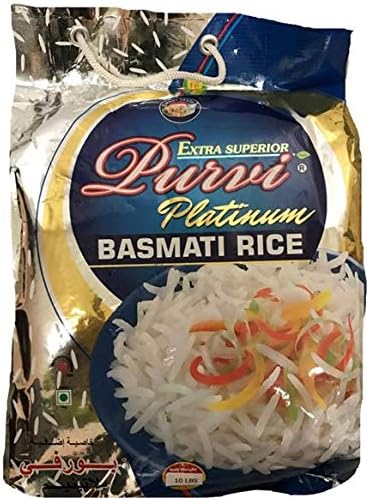 PURVI PLATINUM EXTRA LONG GRAIN RICE 10lbs