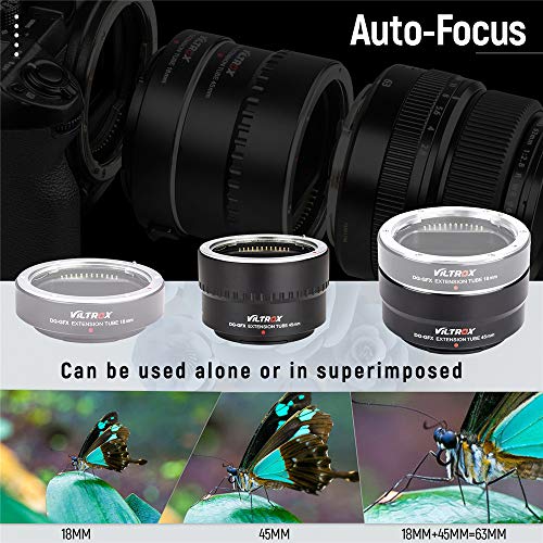 VILTROX DG-GFX 18mm+45mm Macro Extension Tube Auto Focus Lens