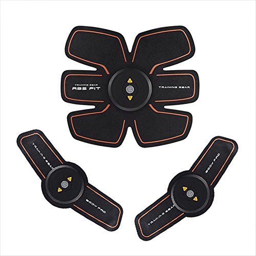 Pawaca Abdominal Muscle Toner USB Rechargeable, Portable Wireless EMS Abs Trainer Fitness Slimming Belt Massager Pad Body Sculptor Muscle Training Gear Fat Burner