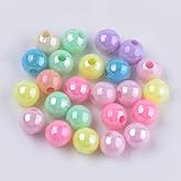 Ornazy 2100 pcs Random 8mm AB Color Chunky Bubblegum Beads Opaque Acrylic Round Loose Spacer Beads for Bracelet Necklace Jewelry Making
