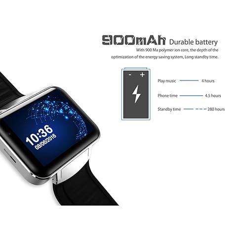 AIJIE Relojes Inteligentes, DM98 Bluetooth Smart Watch 2.2 ...