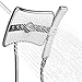 AKDY 9 Inch 4-Spray Multi-Function Rainfall Shower Head & Shower Wand Combo (Titanium Sliver - 1.8 GPM)