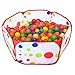 Pack of 200 Plastic Pit Balls with Foldable Ball Pit Playpen – BPA Free 6 Bright Colors Crush Proof Phthalate Free Pit Balls with Ball Pit in a Durable Mesh Bag with Zipper by Joyin Toy