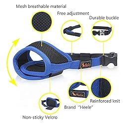 HEELE Dog Muzzle Nylon Soft Muzzle Anti-Biting